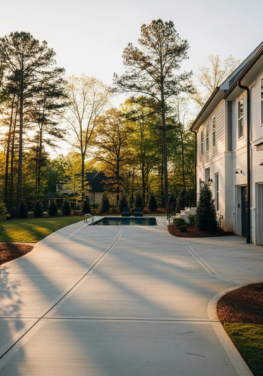Canton home exterior with modern finishes and suburban landscaping detail.