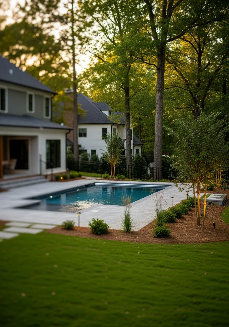 Sandy Springs home exterior with modern updates and landscaping in a suburban setting.
