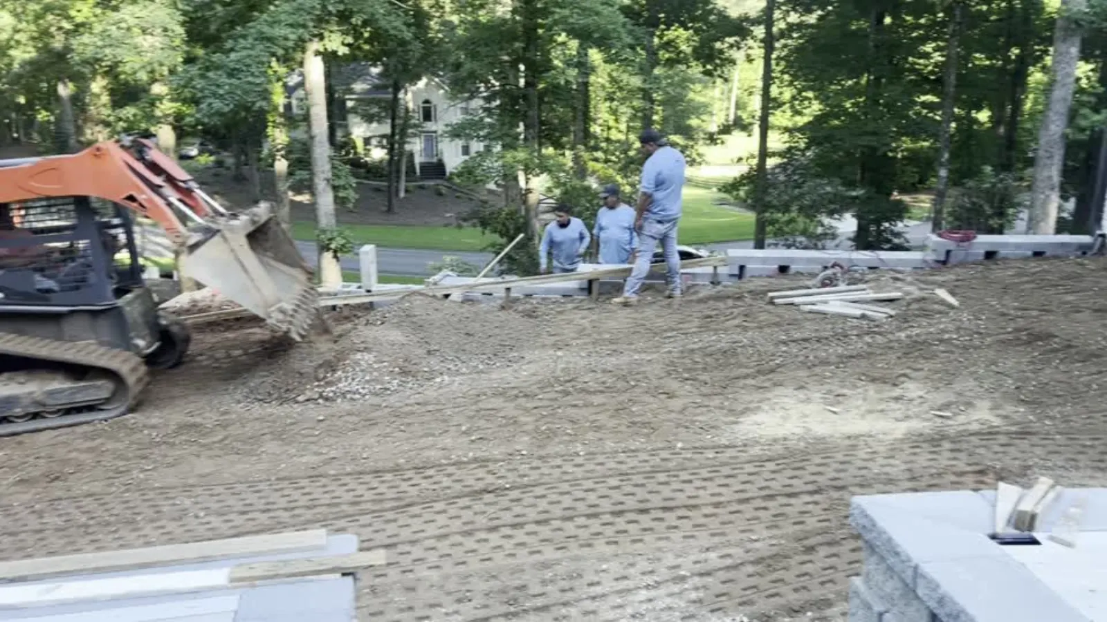 Building the base under a large patio video thumbnail